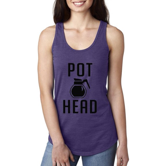 Women's Racerback Tank Top - Coffee Pot Head