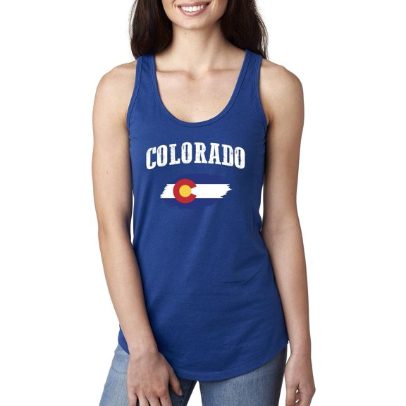 Women's Racerback Tank Top - Colorado Flag