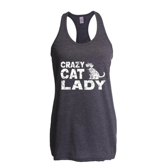 Women's Racerback Tank Top - Crazy Cat Lady