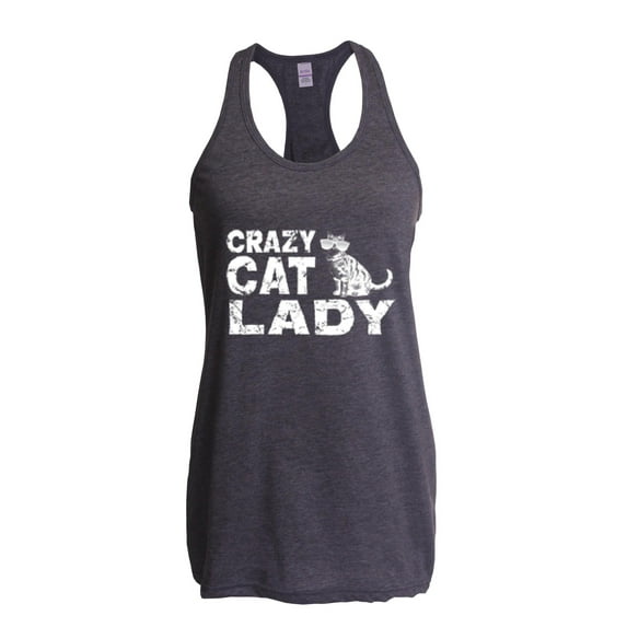 Women's Racerback Tank Top - Crazy Cat Lady