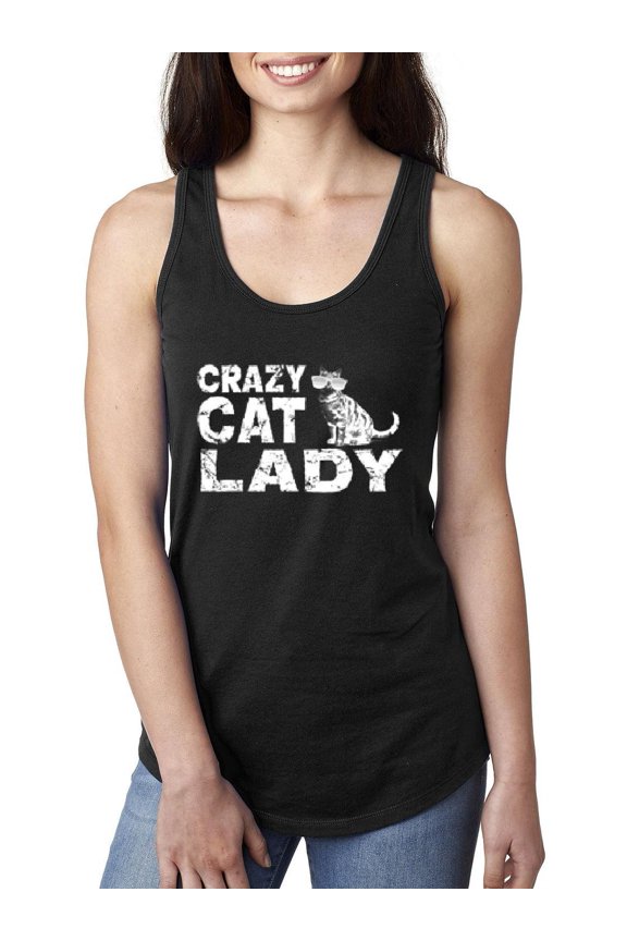 Women's Racerback Tank Top - Crazy Cat Lady