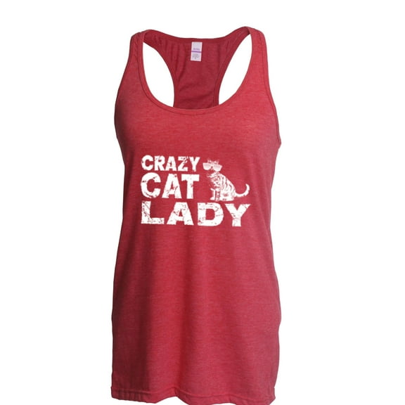 Women's Racerback Tank Top - Crazy Cat Lady