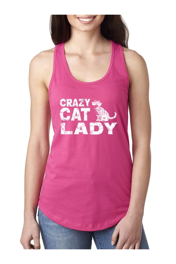 Women's Racerback Tank Top - Crazy Cat Lady