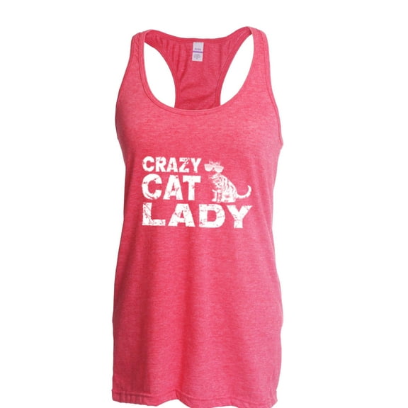 Women's Racerback Tank Top - Crazy Cat Lady