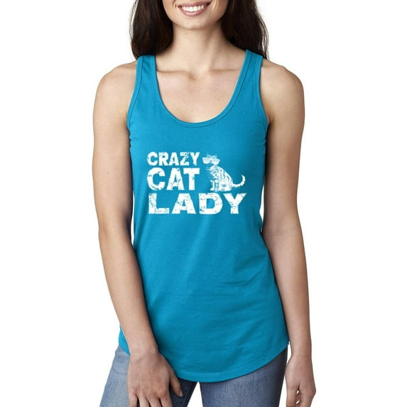 Women's Racerback Tank Top - Crazy Cat Lady