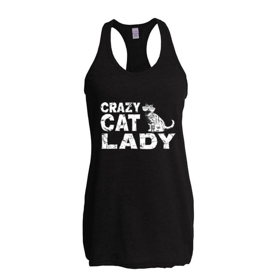 Women's Racerback Tank Top - Crazy Cat Lady