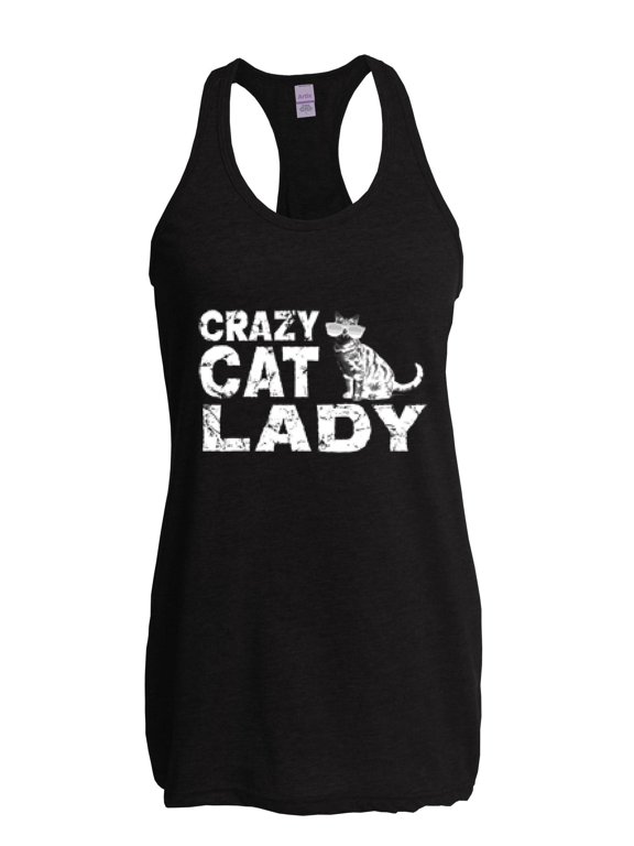 Women's Racerback Tank Top - Crazy Cat Lady