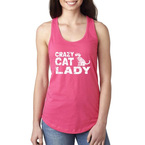 Women's Racerback Tank Top - Crazy Cat Lady