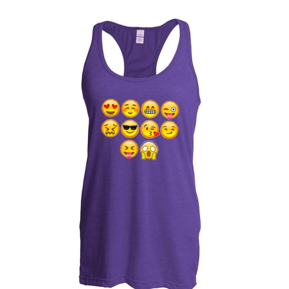 Women's Racerback Tank Top - Emoji Entourage