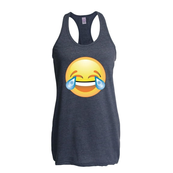 Women's Racerback Tank Top - Emoji Laughing Tears