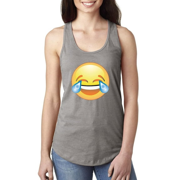 Women's Racerback Tank Top - Emoji Laughing Tears