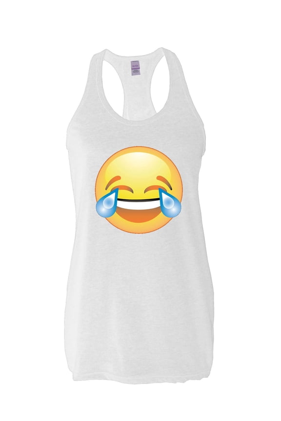 Women's Racerback Tank Top - Emoji Laughing Tears