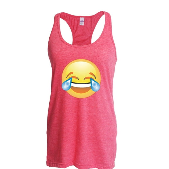 Women's Racerback Tank Top - Emoji Laughing Tears