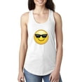 thumbnail image 1 of Women's Racerback Tank Top - Emoji with Sunglasses, 1 of 5