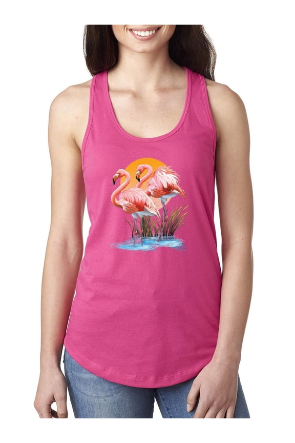 Women's Racerback Tank Top - Flamingo