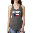 thumbnail image 1 of Women's Racerback Tank Top - Fort Worth Texas Flag, 1 of 5