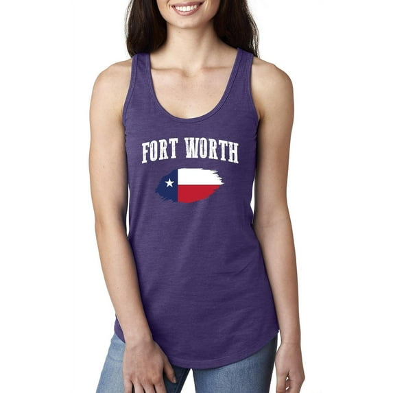 Women's Racerback Tank Top - Fort Worth Texas Flag