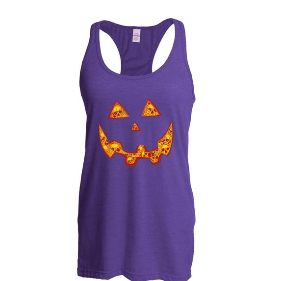Women's Racerback Tank Top - Halloween Costume Pumpkin Face