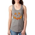 thumbnail image 1 of Women's Racerback Tank Top - Halloween Costume Pumpkin Face, 1 of 5