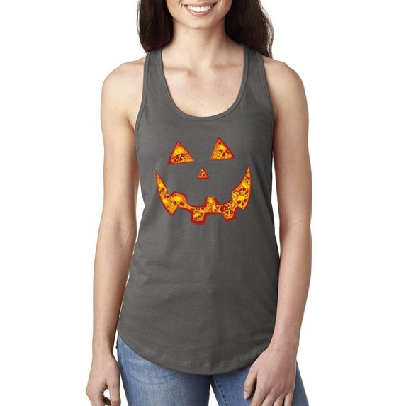 Women's Racerback Tank Top - Halloween Costume Pumpkin Face