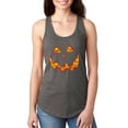 thumbnail image 1 of Women's Racerback Tank Top - Halloween Costume Pumpkin Face, 1 of 5
