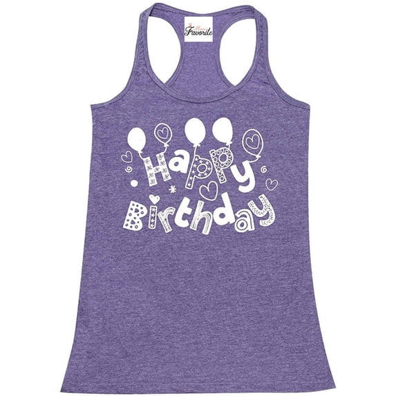 Women's Racerback Tank Top - Happy Birthday