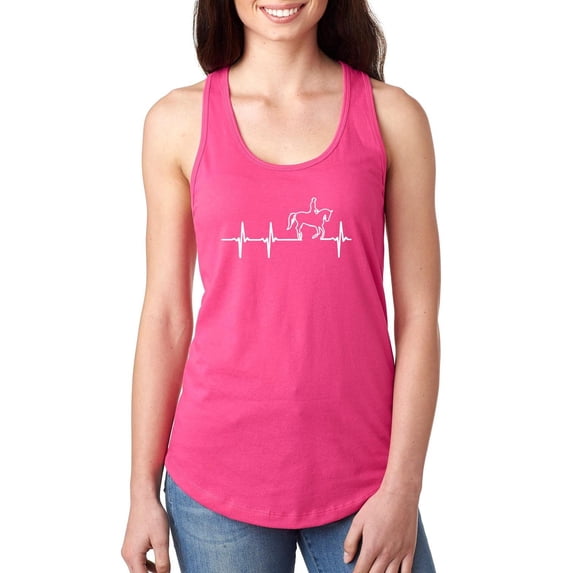 Women's Racerback Tank Top - Heartbeat Horses