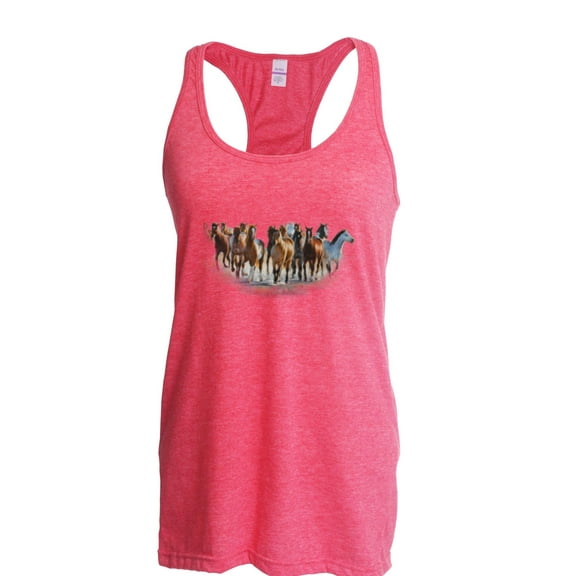Women's Racerback Tank Top - Horses Herd