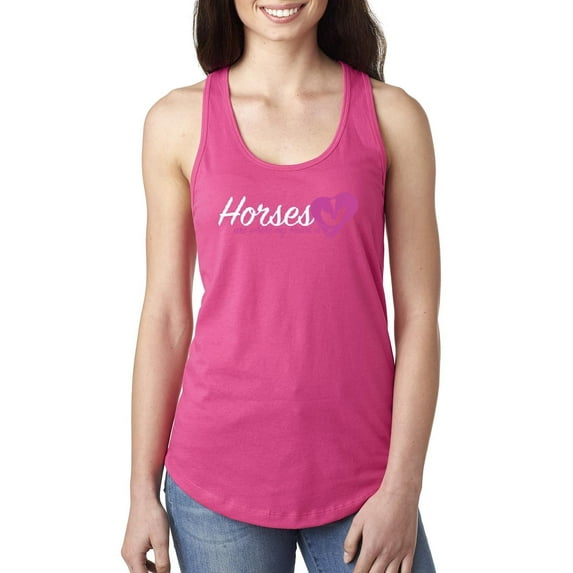 Women's Racerback Tank Top - Horses Where My Heart Is