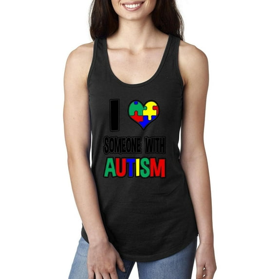 Women's Racerback Tank Top - I Love Someone With Autism