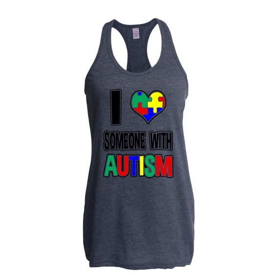Women's Racerback Tank Top - I Love Someone With Autism