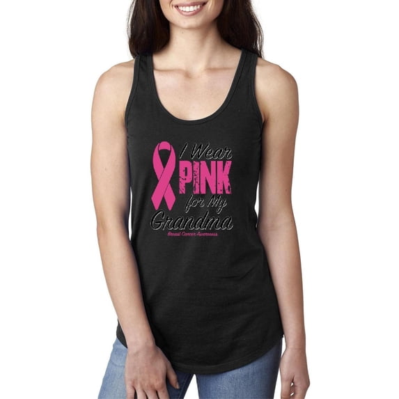 Women's Racerback Tank Top - I Wear Pink For My Grandma