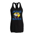 thumbnail image 1 of Women's Racerback Tank Top - Jesus Saves Hockey Goalie, 1 of 5