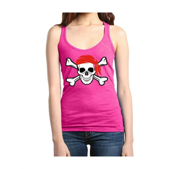 Women's Racerback Tank Top - Jolly Roger Skull & Crossbones