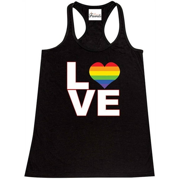 Women's Racerback Tank Top - Love Rainbow