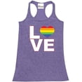thumbnail image 1 of Women's Racerback Tank Top - Love Rainbow, 1 of 5