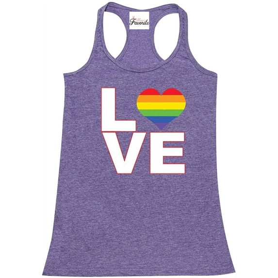 Women's Racerback Tank Top - Love Rainbow