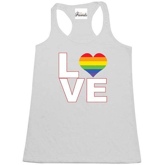 Women's Racerback Tank Top - Love Rainbow