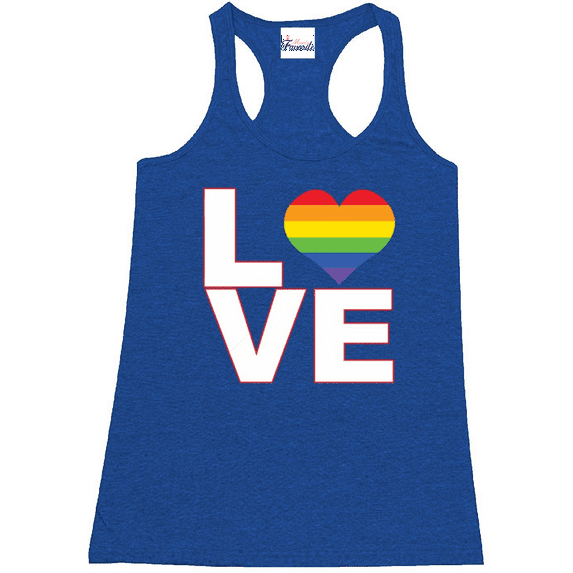 Women's Racerback Tank Top - Love Rainbow