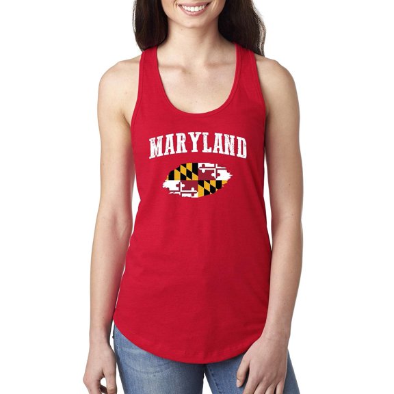 Women's Racerback Tank Top - Maryland Flag