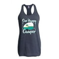 thumbnail image 1 of Women's Racerback Tank Top - ONE HAPPY CAMPER, 1 of 5