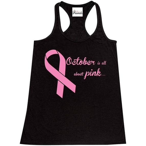 Women's Racerback Tank Top - October All About Cancer