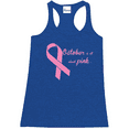 thumbnail image 1 of Women's Racerback Tank Top - October All About Cancer, 1 of 5