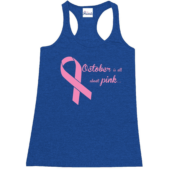 Women's Racerback Tank Top - October All About Cancer