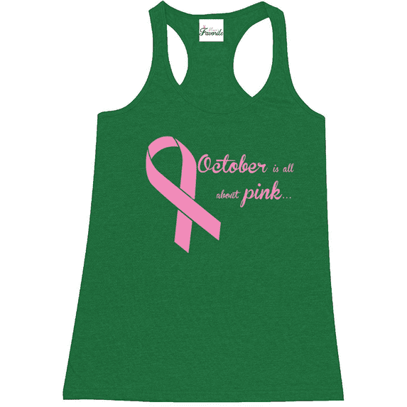 Women's Racerback Tank Top - October All About Cancer