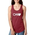 thumbnail image 1 of Women's Racerback Tank Top - Ohio Map, 1 of 3