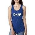 thumbnail image 1 of Women's Racerback Tank Top - Ohio Map, 1 of 5