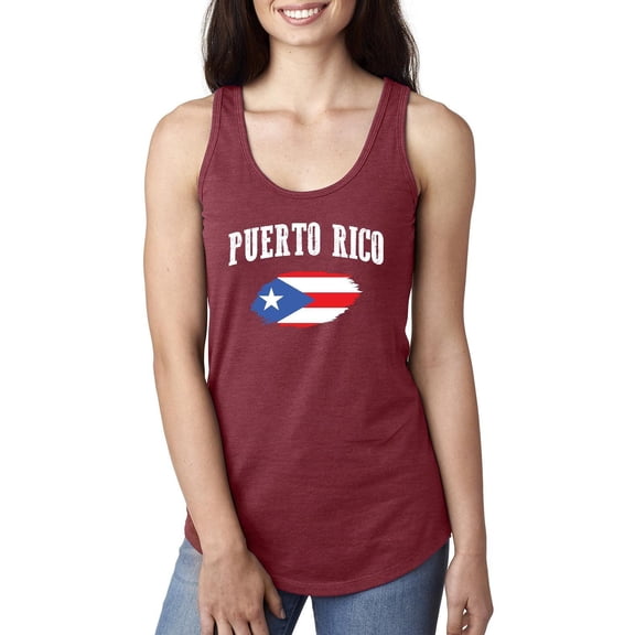 Women's Racerback Tank Top - Puerto Rico Flag
