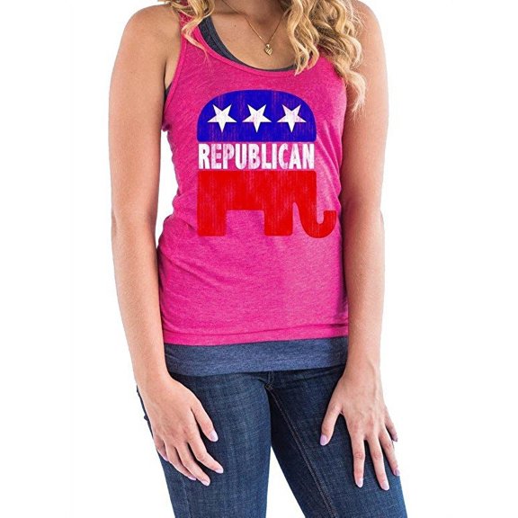 Women's Racerback Tank Top - Republican Elephant