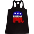 thumbnail image 1 of Women's Racerback Tank Top - Republican Elephant, 1 of 5